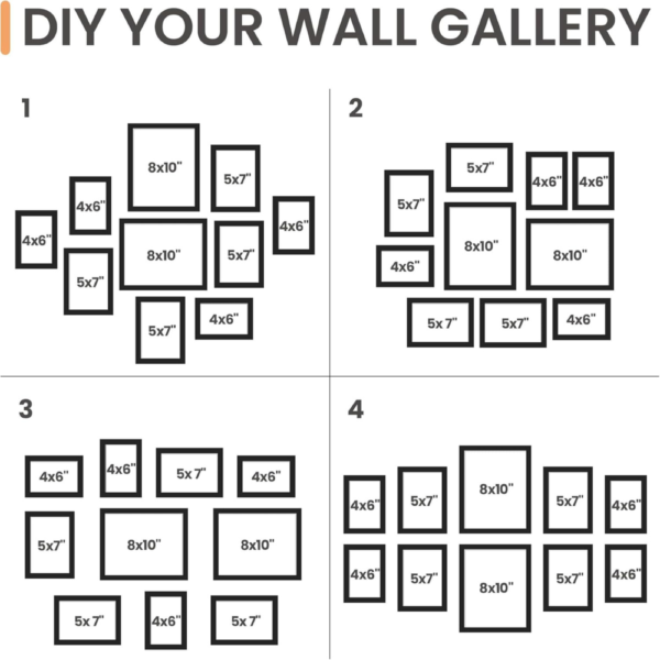 upsimples 10 Pack Picture Frames Set - Image 6