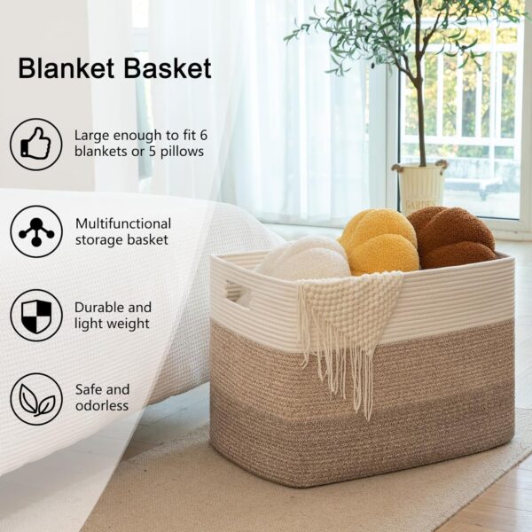 OIAHOMY Super Large Blanket Basket, 108L - Image 3