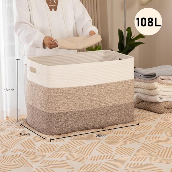 OIAHOMY Super Large Blanket Basket, 108L - Image 4