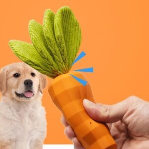Indestructible Dog Chew Toy for Aggressive Chewers-Extreme Tough Rubber Carrot Toy for Large&Medium Dogs Pitbull Toys(Boredom Buster Funny Design)