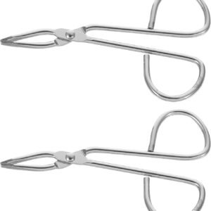 2pcs Stainless Steel Eyebrow Tweezers and Scissor Set for Facial Hair Grooming and Eyelash Application, Angled Precision Tweezer Tool for Personal Care and Beauty Maintenance Brand: HOODANCOS